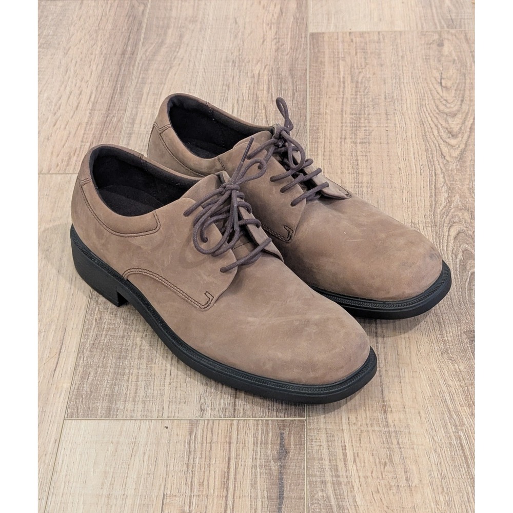 Rockport K71223 Brown Nubuck Leather Derby Dress Shoes Men's Size 10 EU 44